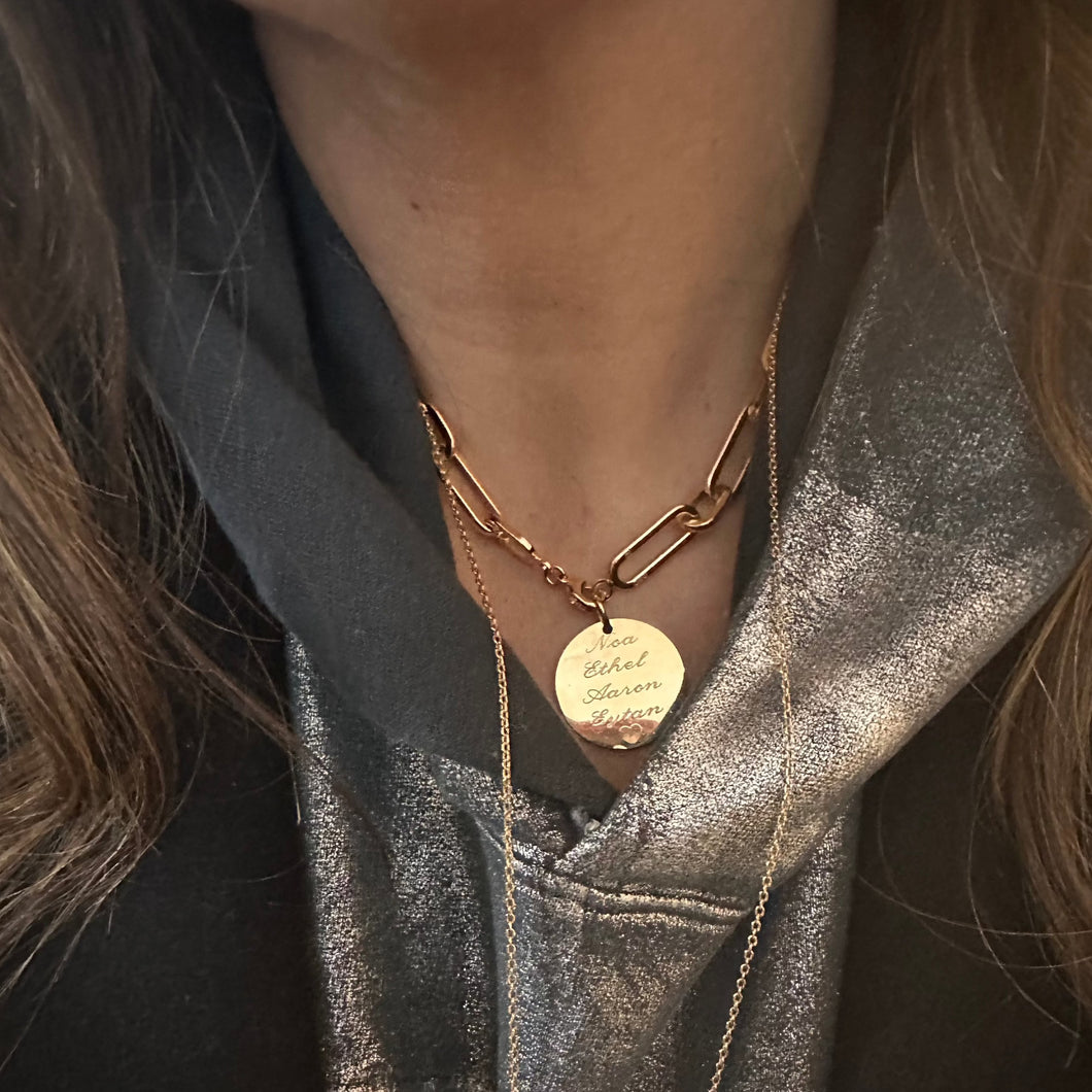 Médaillon Chaine Rectangle XXL